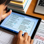 **

A student diligently reviewing flashcards with Thai vocabulary words written on them. The background shows a cozy study space with textbooks and a laptop displaying a Spaced Repetition app. Focus on creating a sense of focused learning and academic diligence. Bright and inviting lighting.

**