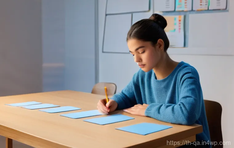 간격 반복 시스템의 적용 분야 - **"Understanding the Forgetting Curve with Spaced Repetition"**: A brightly lit, minimalist study ro...