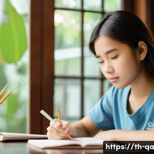 간격 반복 시스템의 지속적인 개선 방법 - **Prompt 1: The Forgetting Curve Reversed**
    "A vibrant, medium shot of a focused young Thai fema...