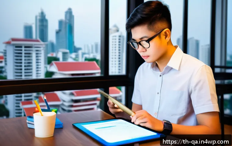 간격 반복 시스템의 연구 결과 분석 - A detailed educational infographic scene showing a young Thai student sitting at a wooden desk in a ...
