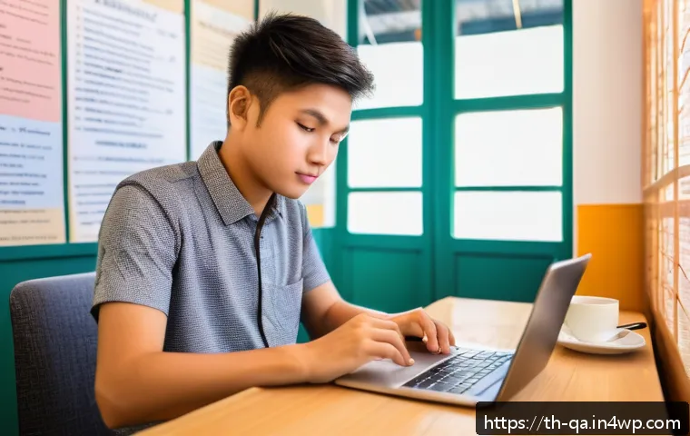 간격 반복 시스템의 성공적인 구현 사례 - A detailed modern study room scene featuring a young adult Thai student sitting at a wooden desk wit...